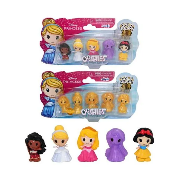 Ooshies 1in5 golden pack. incluye: 5 muñecos de p