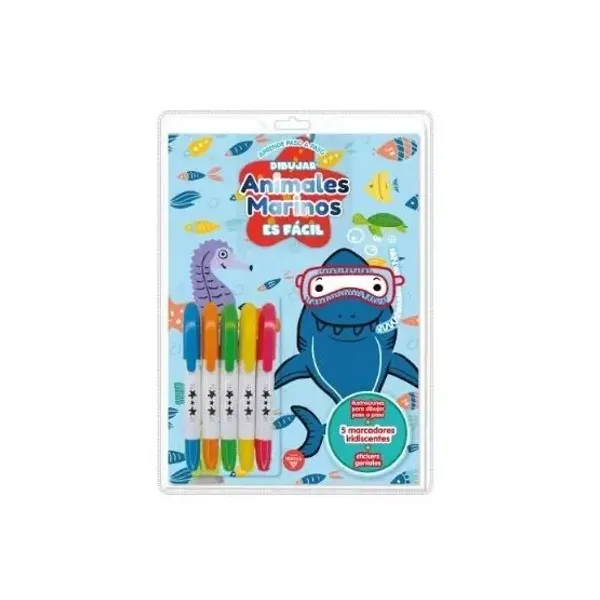 Blister editorial vertice dibujar es fácil animales marinos
