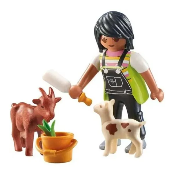 Mujer con cabras