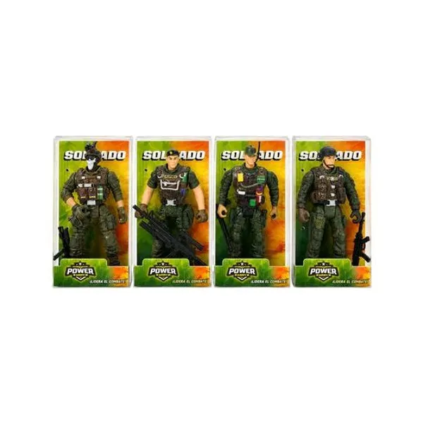 Soldado con arma en caja 6x10.5x3 cm x1 modelos surtidos