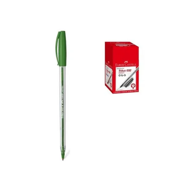 Bolígrafo trilux 032 medio caja x50 unidades faber