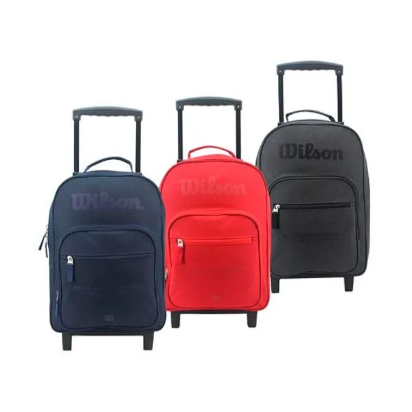 Mochila 17" con carro lisa x unidad colores surtidos wilson