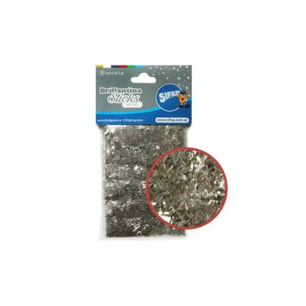 Brillantina sticks metal 2 g en sobre x5 unidades Sifap - sticksmet