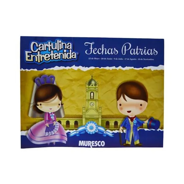 Block cartulina entretenida 32.5x25 cm fechas patrias 20 hojas Muresco