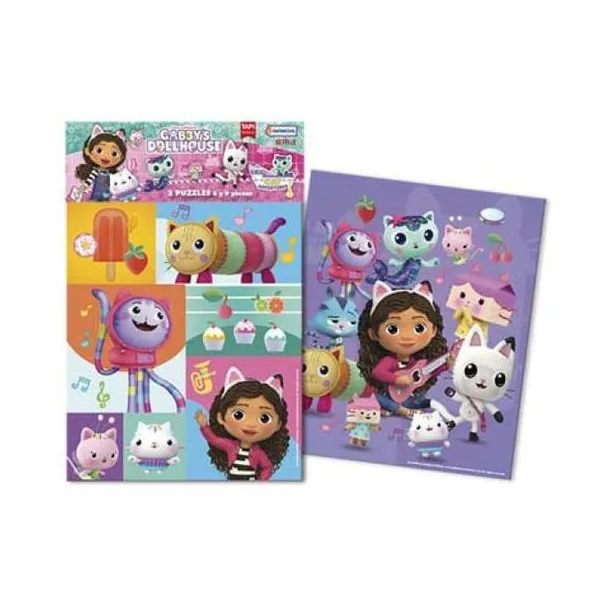 2 puzzle 6y9 pzs en blíster para colgar gabby.