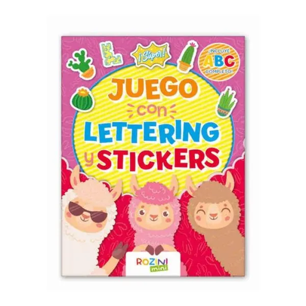 Juego con lettering y stickers