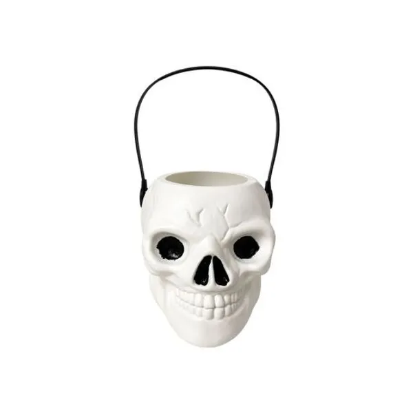 Cubeta caramelera calavera halloween 11x13x14 cm x1
