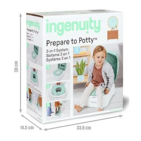 Ingenuity pelela prepare to potty blanco 3 en 1