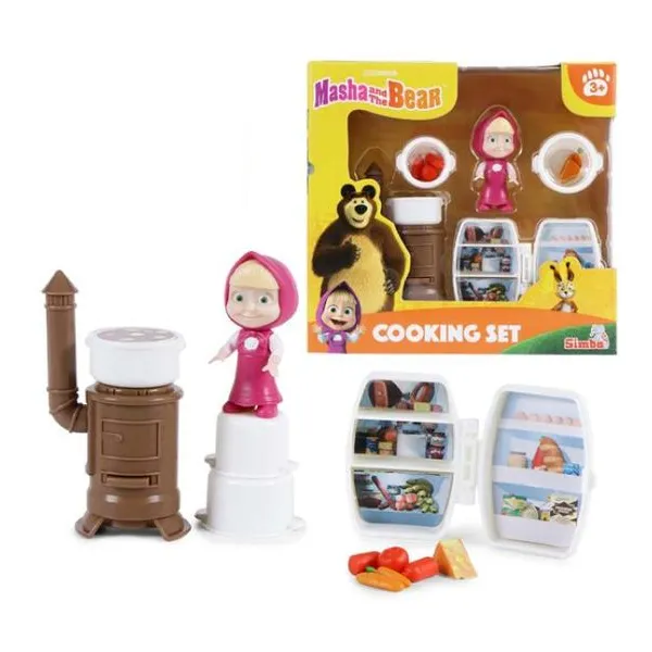 Masha cocina con muñeca y accesorios