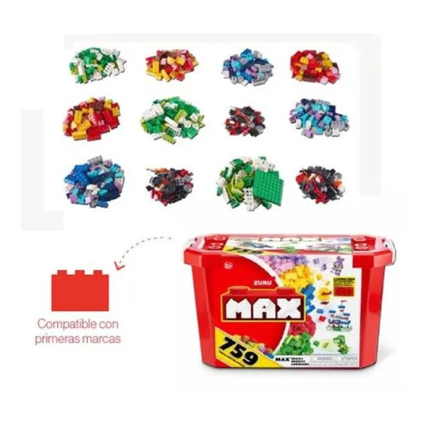 Max classic brick container 759 pieces