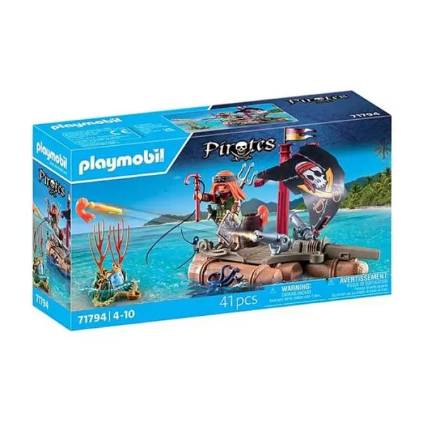 Bote pirata con tesoros
