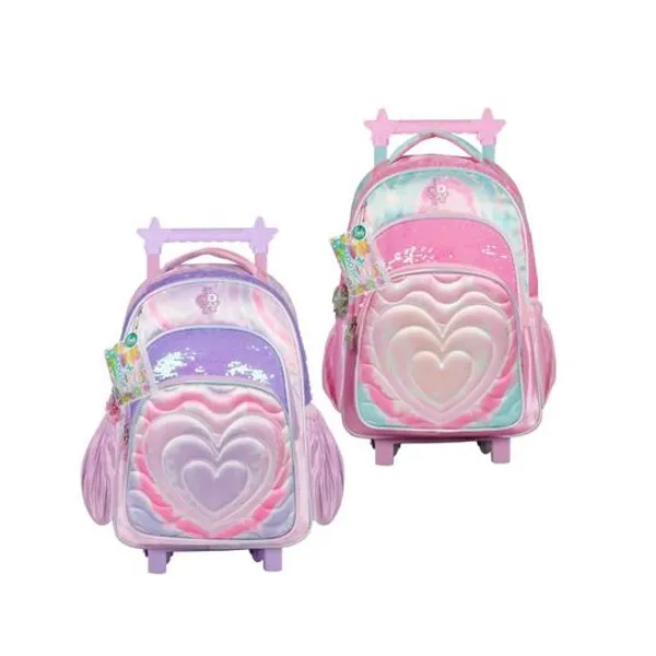 Mochila 18" con carro dye heart con bolígrafos x1 colores surtidos footy