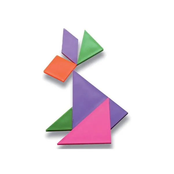 Tangram chino playstik puzzle tarro con 24 juegos de 7 piezas