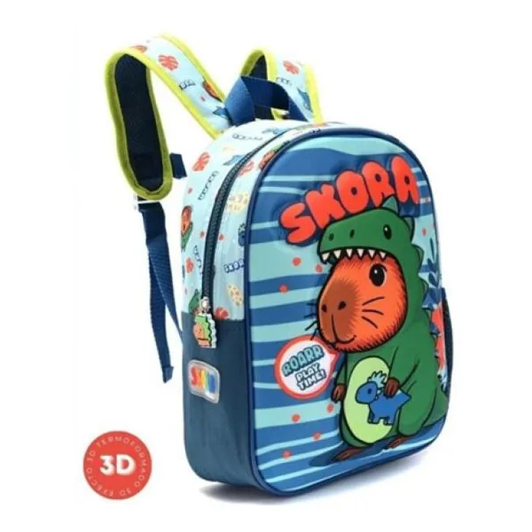 Mochila petit termoformada capibara dino 22 x30 x10 - 12