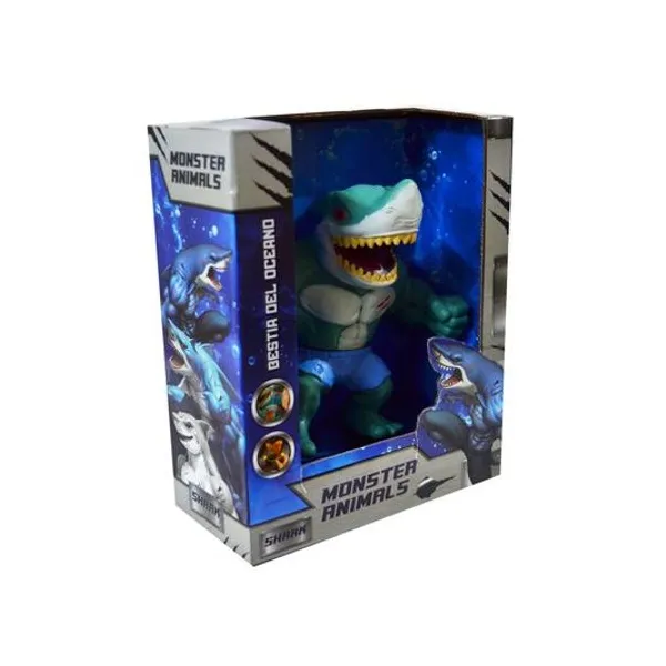 Tiburon monster articulado en caja 15x19x7 cm