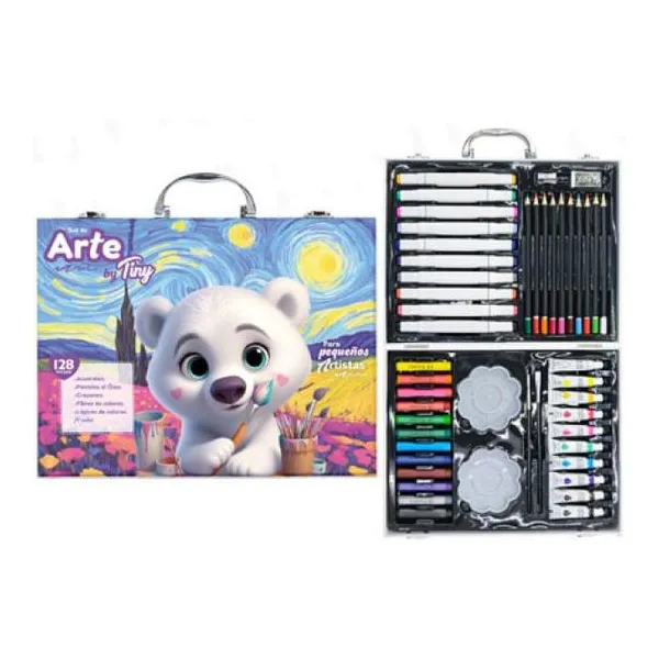 Set de Arte osito valija Tiny 30x23 cm
