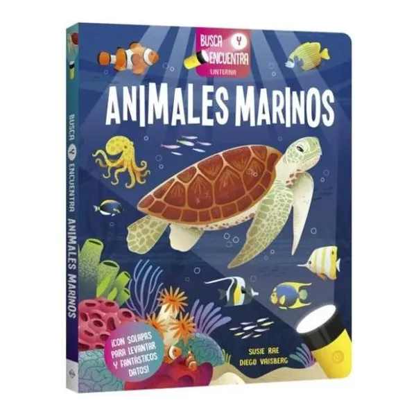 Animales marinos busca y encuentra con linterna 26 20 cm