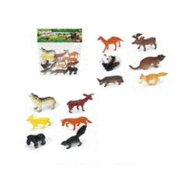 Bolsa pvc 6 cm animales surtidos x12
