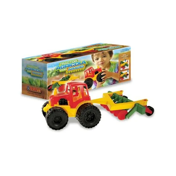 Tractor con arado en caja Duravit