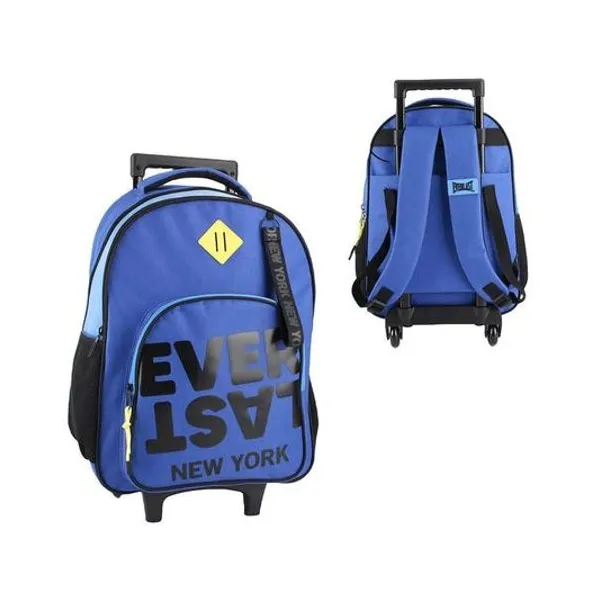 Mochila 18" con carro lisa azul everlast