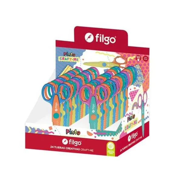 Tijera escolar con formas 13 cm x unidad modelos surtidos Filgo - scrcraft