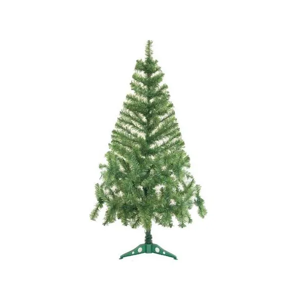 Árbol de navidad canadiense verde pie plástico 150 cm