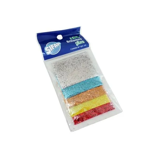 Set de brillantina x5 sobres de 4 g Sifap