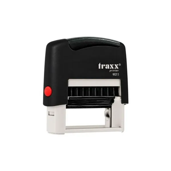 Sello automatico autoentintable negro 38x14 mm x1 traxx