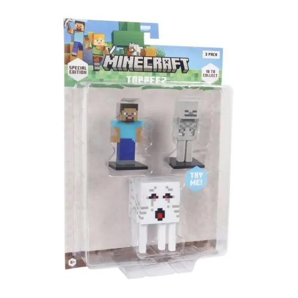 Minecraft toppeez edicion especial en blister x3 5 cm modelos surtidos
