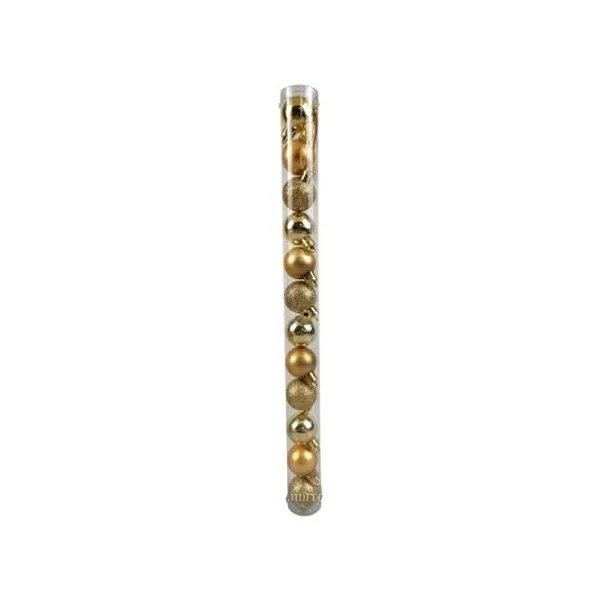 Borlas variadas doradas 4 cm tubo x12