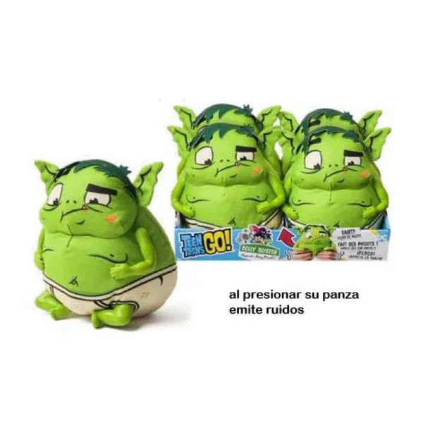 Teen titans go - muñeco suave e interactivo de beast boy.