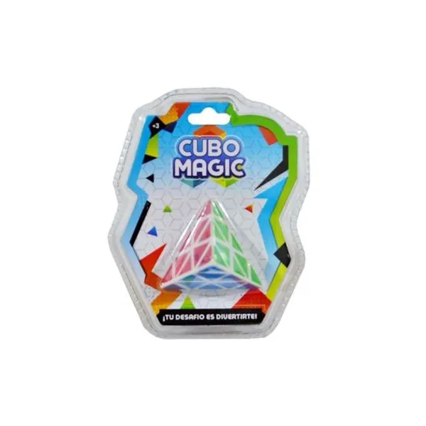 Cubo mágico triangular 5.5 cm en blister 10x12 cm