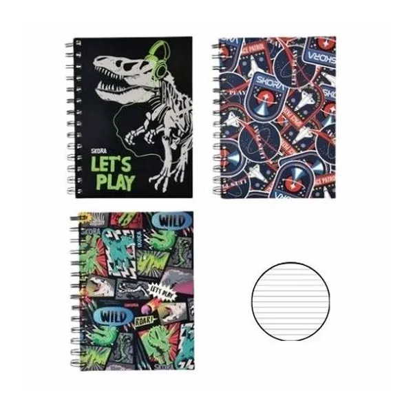 Cuaderno 18x13 rayado 80h t/d con espiral space