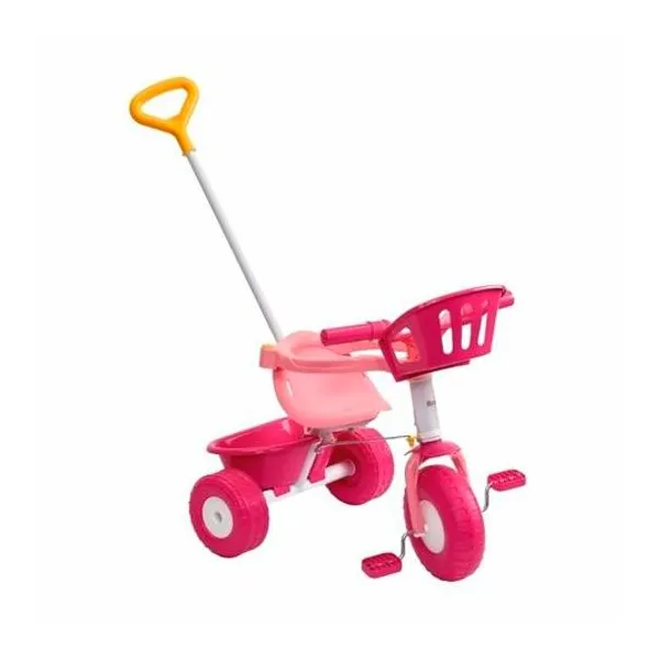 Triciclo metal rosa con barral 45x87x80 cm rondi