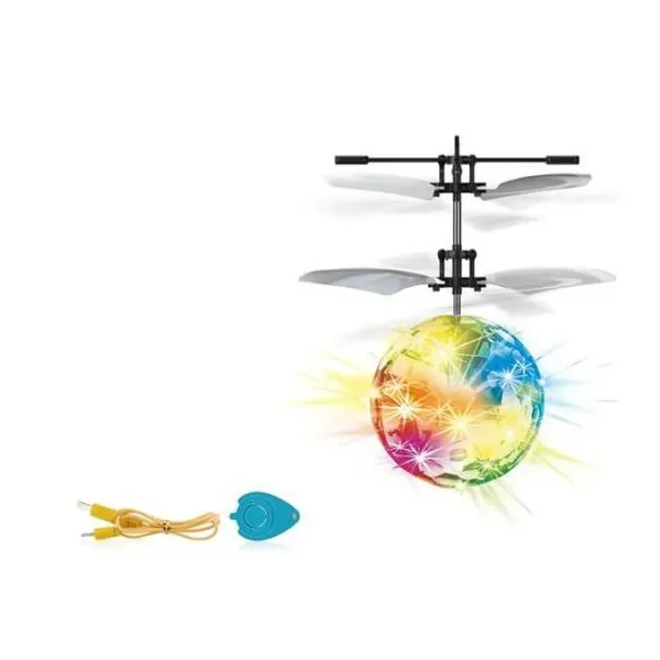 Helicóptero bola. con luz led. doble hélice. con sensor de proximidad. incluye