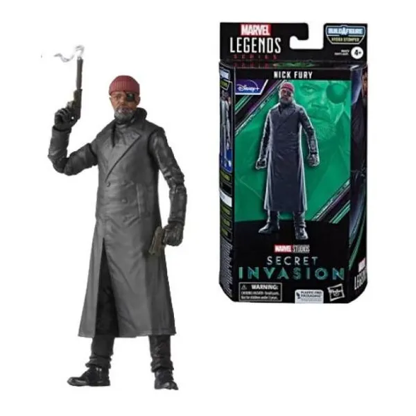 Hasbro Marvel secret invasion - figura 16 cm articulado - legends series nick fur