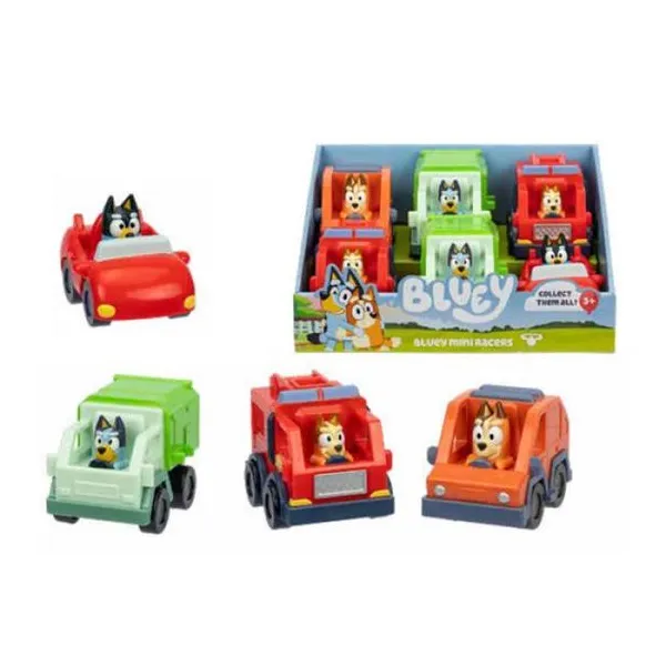 Bluey mini racers pequeños vehículos con personaje incluido