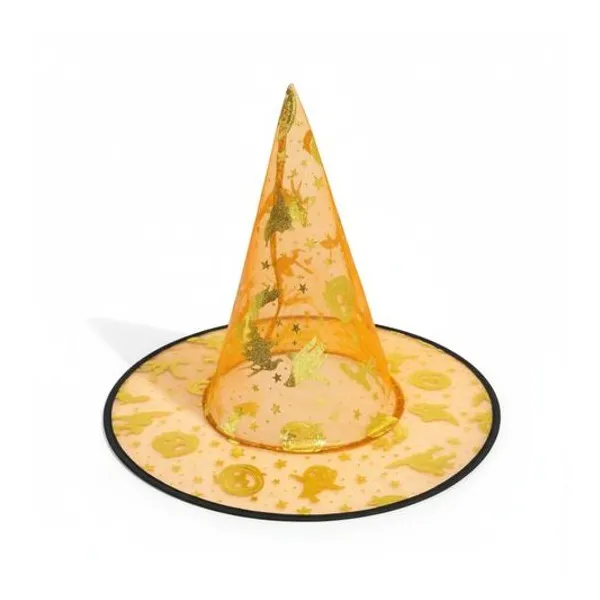 Sombrero de bruja halloween 38x34 cm x1