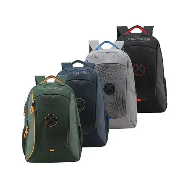Mochila 18" espalda carbono x unidad colores surtidos unicross