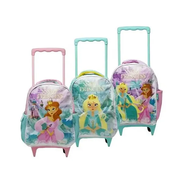 Mochila 12" con carro snow princess x unidad modelos surtidos lsyd