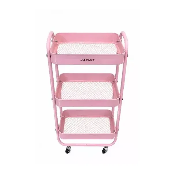 Carro organizador movil ibi craft rosa