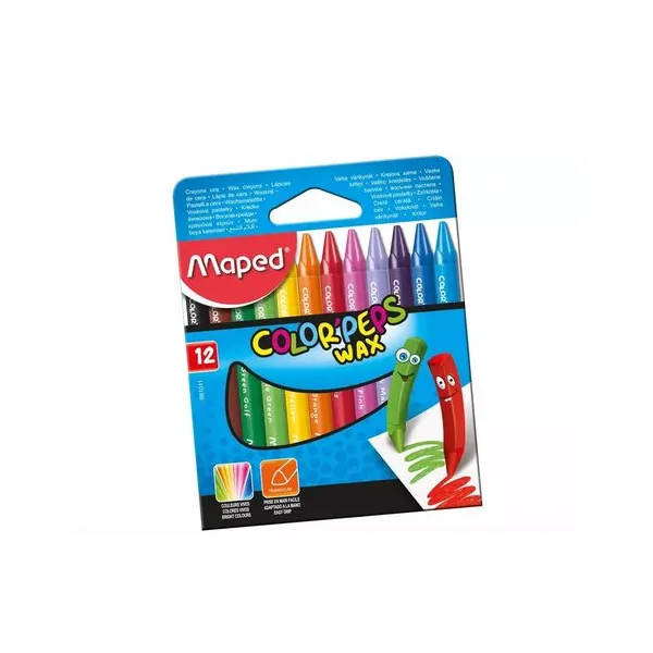 Ceritas Maped colorpeps wax crayons est.x 12 col.
