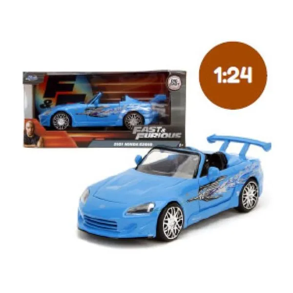 Jada - auto escala 1:24 fast & furious honda s2000 azul - en caja