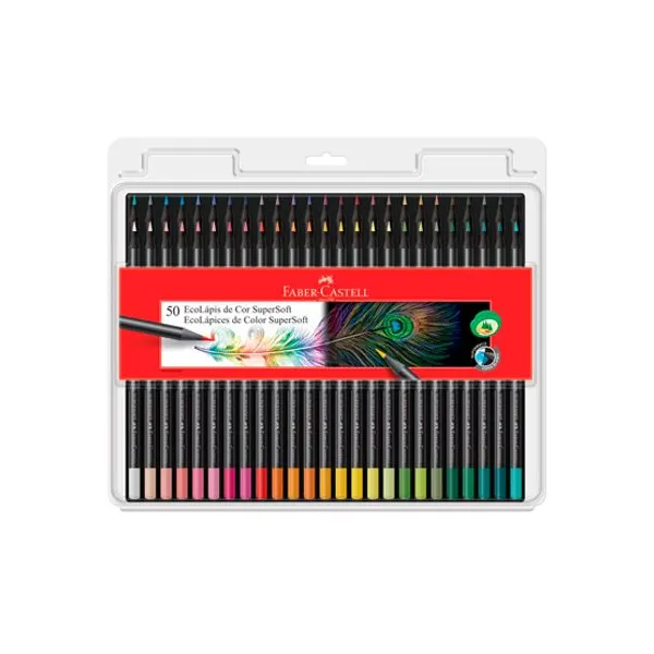 Lápices de colores Faber-Castell super soft largos x50 unid.