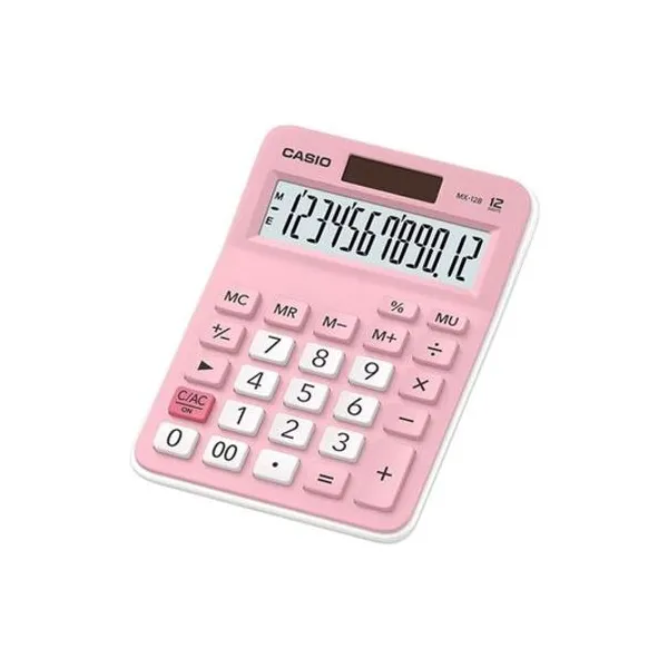 Calculadora 12 digitos rosa 10x14 cm Casio - mx