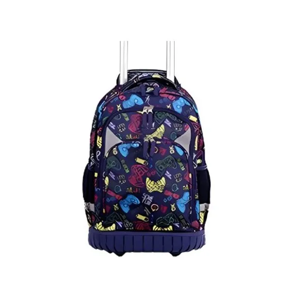 Mochila con carro 18" elf n.° 6451b video juegos azul