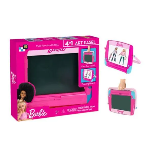 Barbie - playset 43 cm - atril artistico 4 en 1