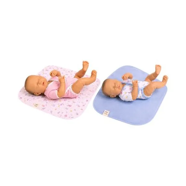 Bebé de plastisol lauri/fede con pañal y mantita, dni y librito 38 cm casita modelos surtidos