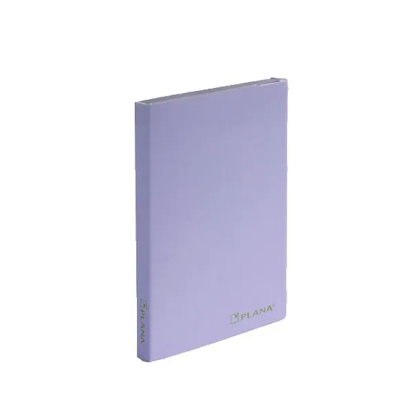 Caja plástica plana con elas.t/ofic.l/2.5 cmpastel violeta