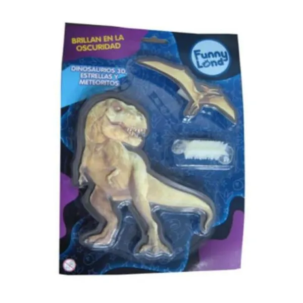 Glow 3d dinosaur & star & meteorites 19pcs